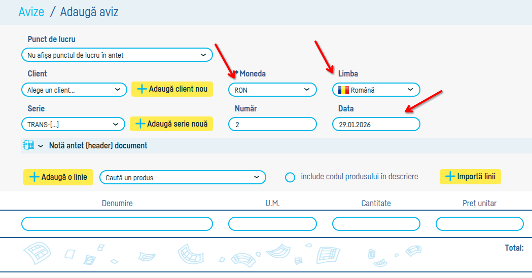 Cum adaug un aviz de însoțire a mărfii? - pasul 6