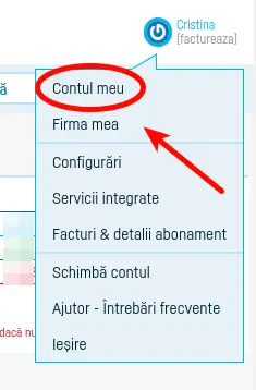 Cum îmi șterg contul  și datele asociate acestuia? - pasul 2