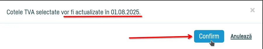 Cum actualizezi automat cotele de TVA - pasul 3