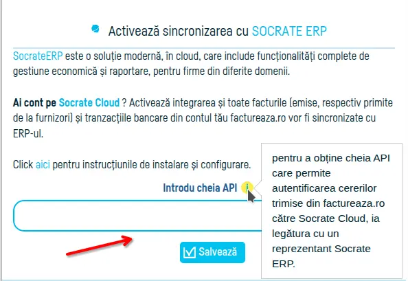 Cum activezi și configurezi integrarea cu Socrate ERP - pasul 3
